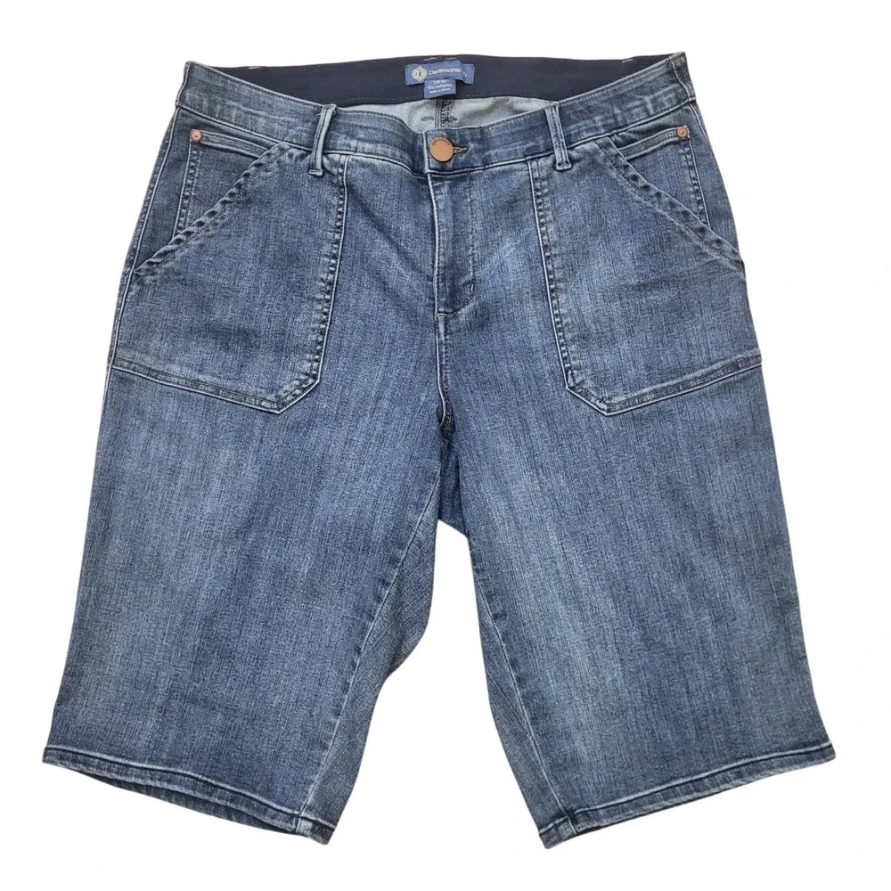 Democracy Ab-solution Bermuda Shorts Womens 18W Jeans Stretch - Picture 1 of 5